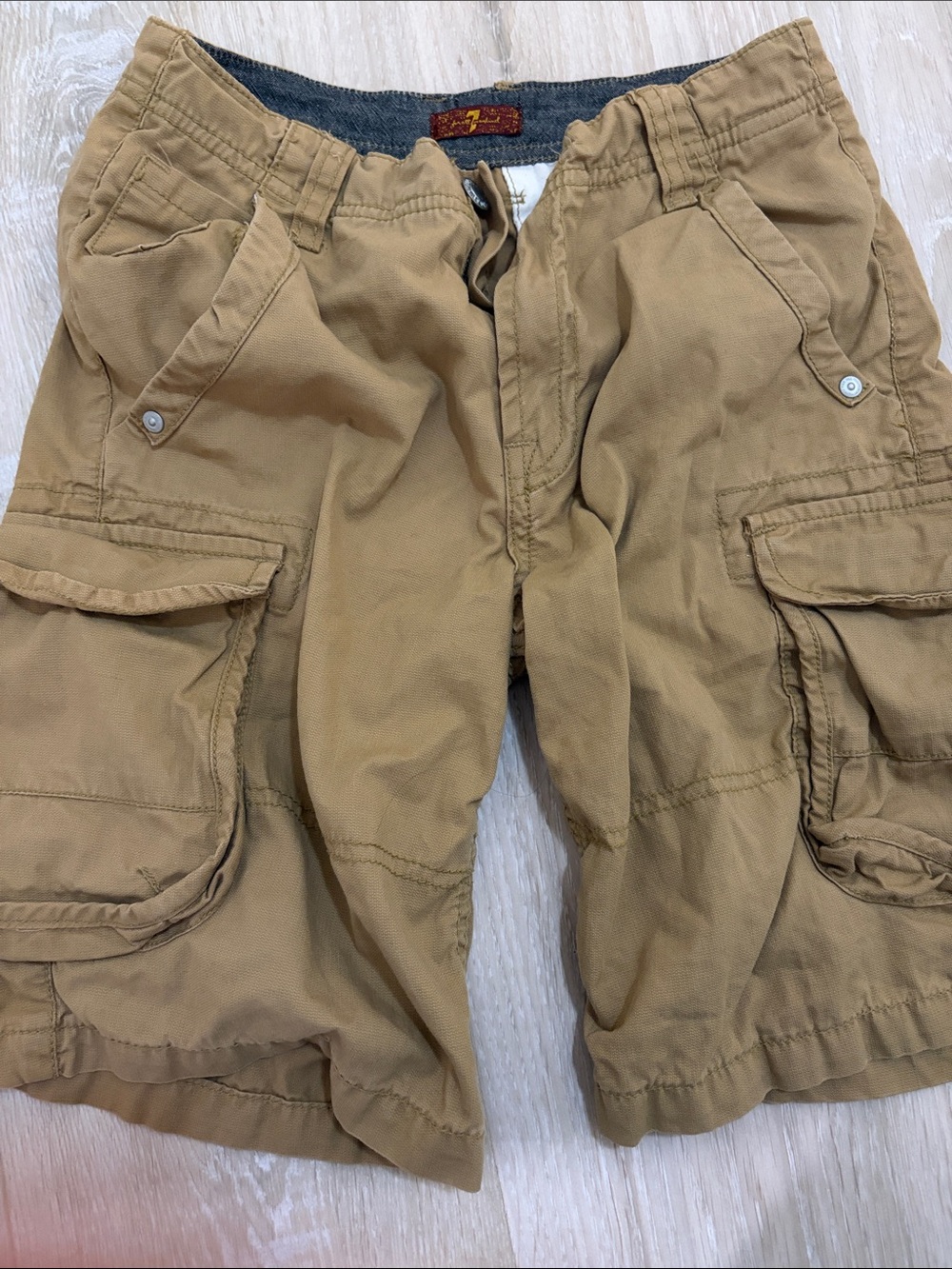 Boys 7 Cargo Shorts in Tan